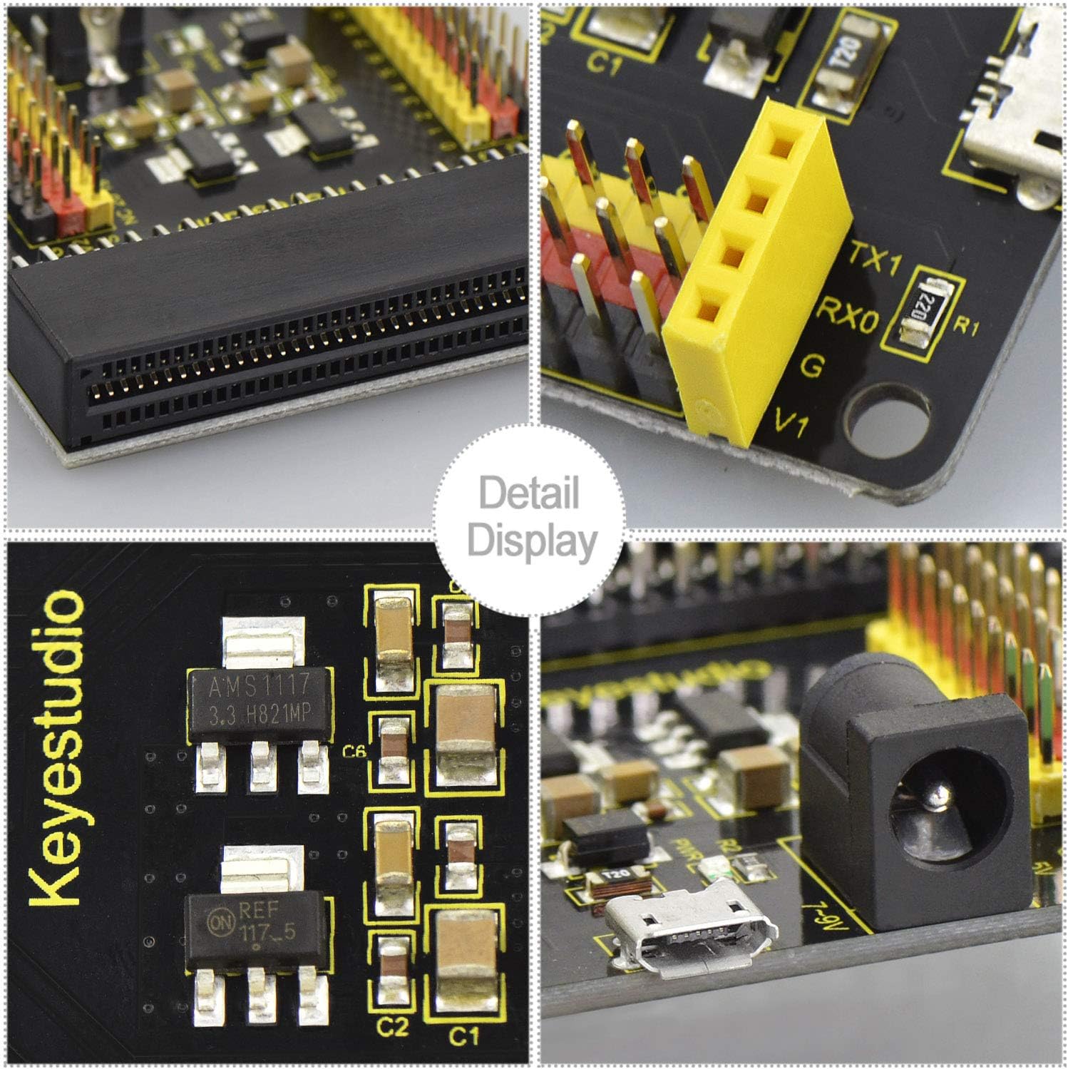 Плата расширения сенсорного экрана KEYESTUDIO для BBC Micro:bit Microbit для электронного крафта Microbit Breakout, фото 6