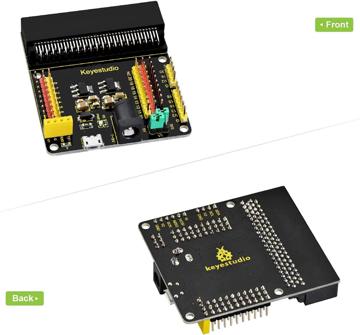 Плата расширения сенсорного экрана KEYESTUDIO для BBC Micro:bit Microbit для электронного крафта Microbit Breakout, фото 7