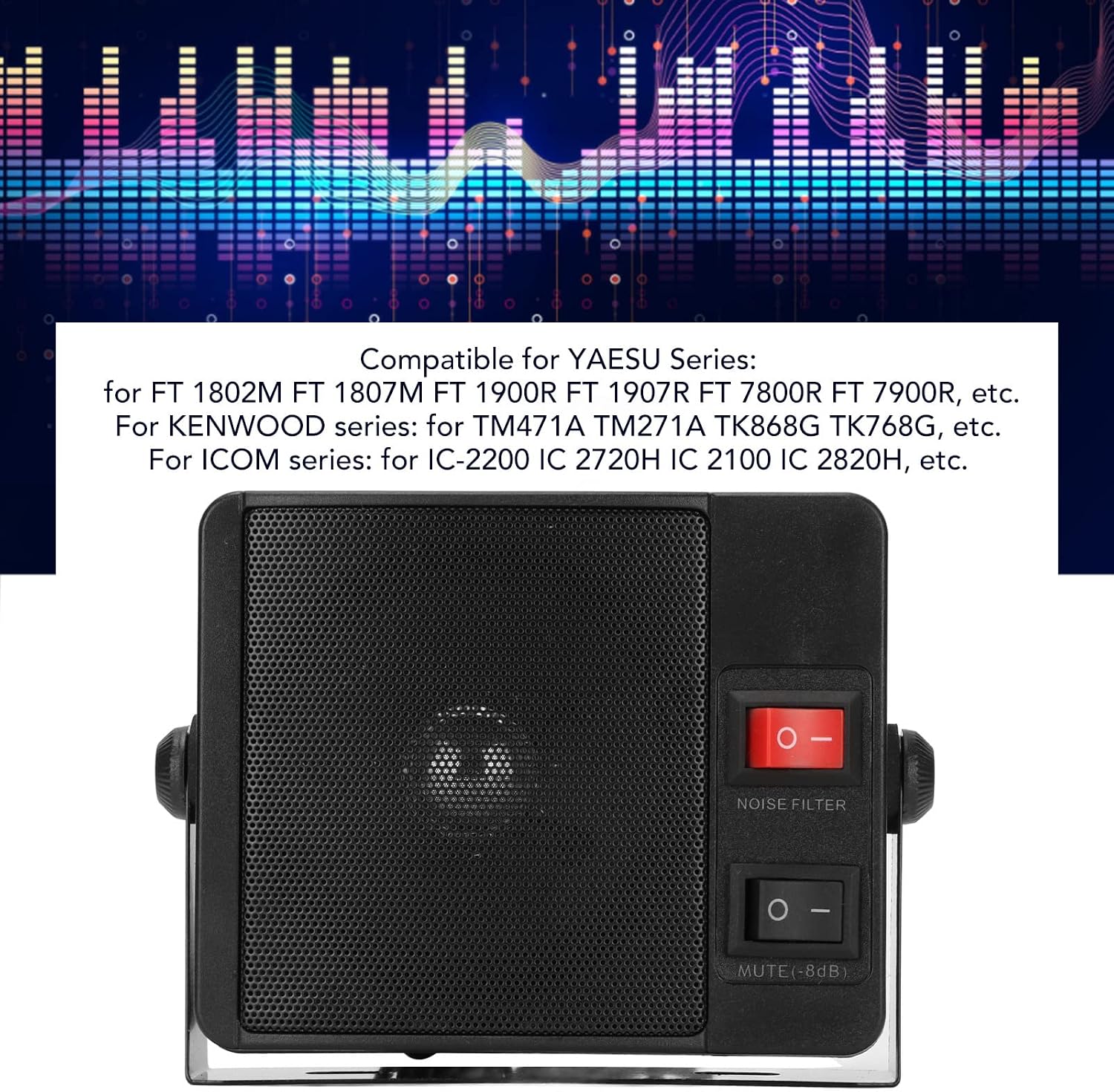 Динамик внешней связи Автомобильный радиоприемник Yaesu FT 1802M FT 1807M FT 1900R для Kenwood с монтажной подставкой clear sound диаметром 3,5 мм, фото 4