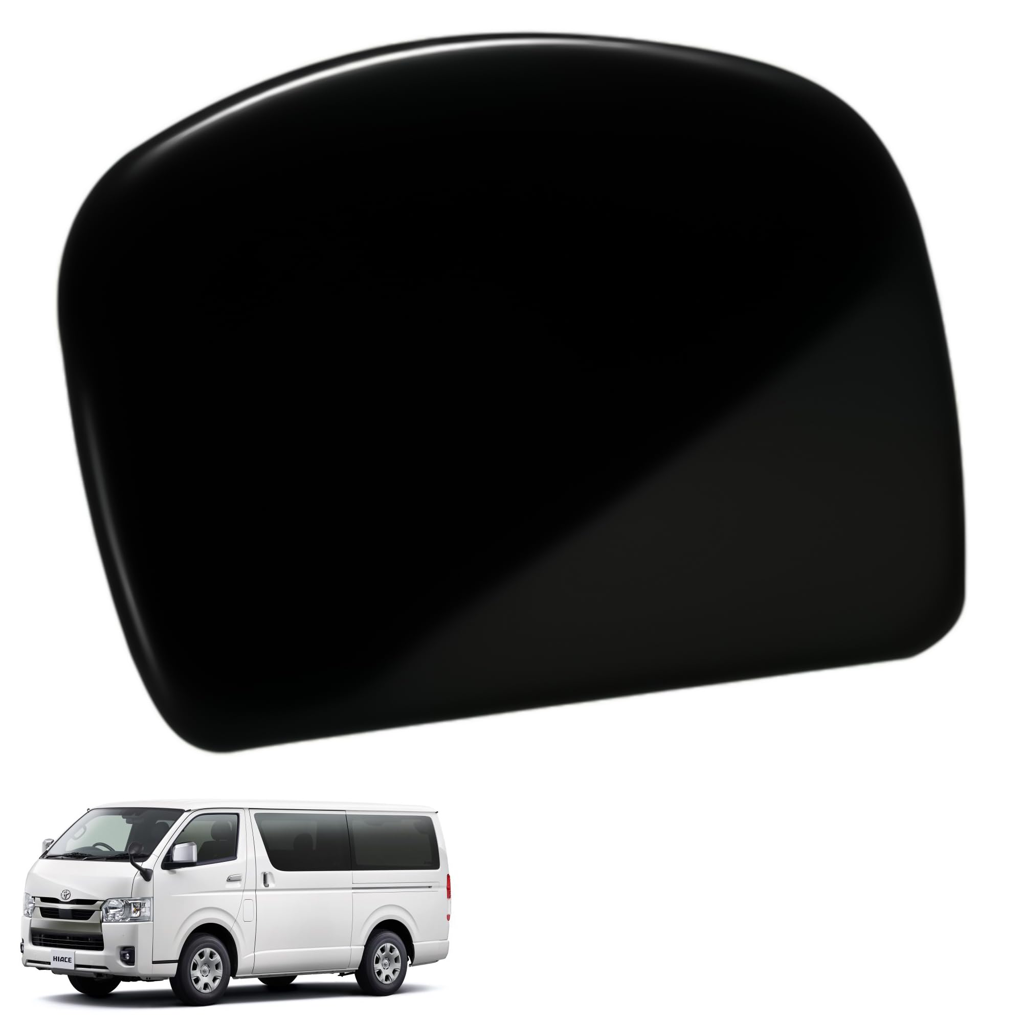 BM2-098-1E2 Hi-Ace 200 Series 1-8 Rear Gate Mirror Cover, Rear Mirror Hole Cover, Rear Mirrorless, Mech Cover, Custom Parts, Made of ABS Resin, 1 Piece (Gun Metallic) silver (gunmetallic)