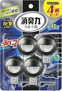 消臭力 クルマ 車用 クリップタイプ タバコ用 スカイミント 3.2mL×4個セット クルマの消臭力 車 クリップ 消臭剤 消臭 芳香剤
