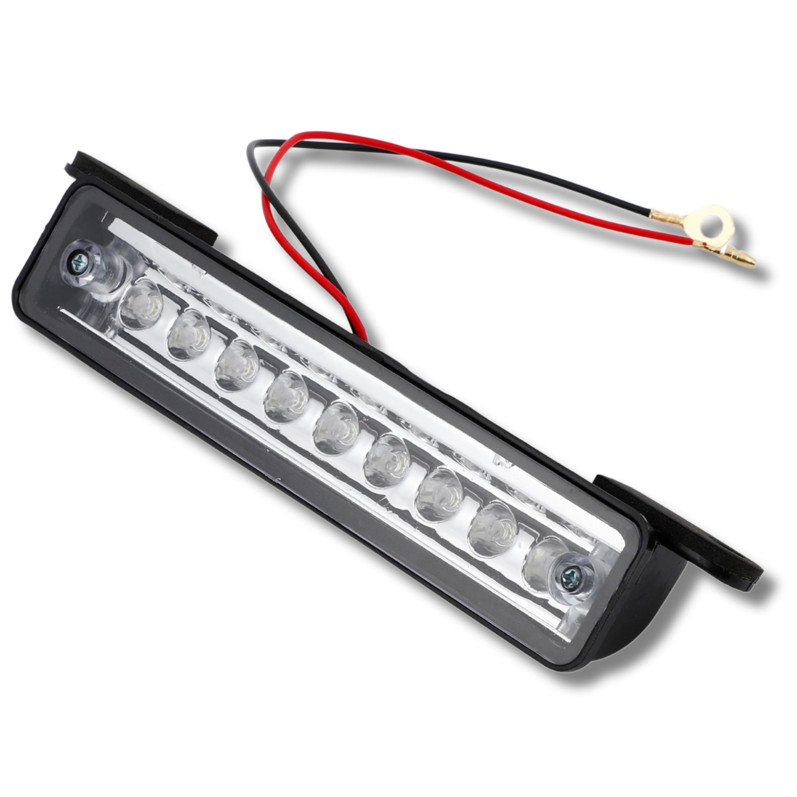 (Supervised by Mechanics) License Plate Light, License Lamp, 9 LEDs, Universal for Jimny, Number Plate Relocation, JB23/JA11/JA12/JB22/SJ30, Designed for Vehicle Inspections, Dress Up, Bolt-On, White 1set