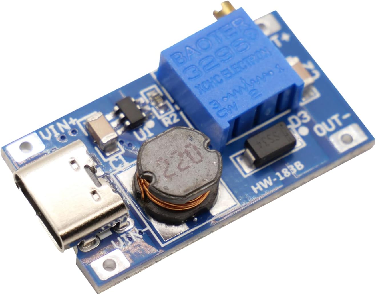 ЗАПЧАСТИ YMS [4шт] Повышающий преобразователь постоянного тока Type-c MT3608 USB-C (4), фото 7