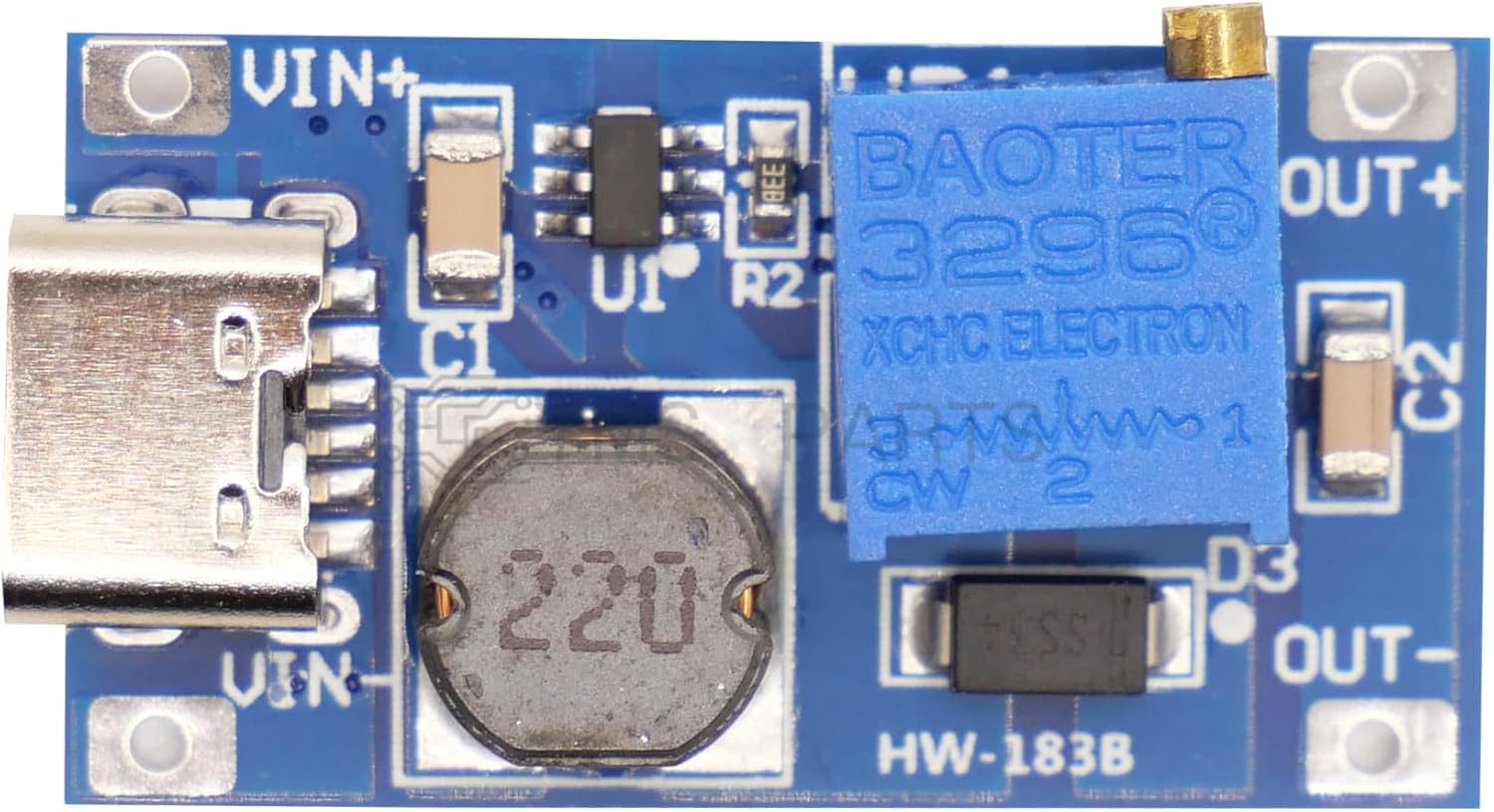 ЗАПЧАСТИ YMS [4шт] Повышающий преобразователь постоянного тока Type-c MT3608 USB-C (4), фото 9