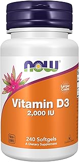 NOW ナウフーズ ビタミン D3 2000 IU 240 ソフトジェルカプセル