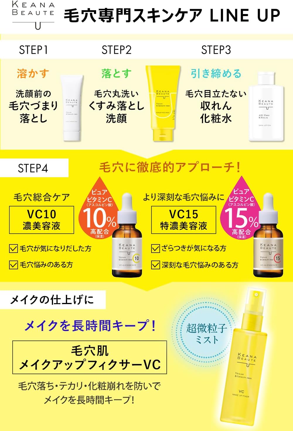 KEANA BEAUTE VC15 Экстра концентрированная сыворотка для красоты, 33 мл (на 10% больше), Витамин С (для ухода за порами и отшелушивания), Сделано в Японии [Amazon.co.jp Эксклюзивная серия VC15, выпущенная ограниченным тиражом, фото 7
