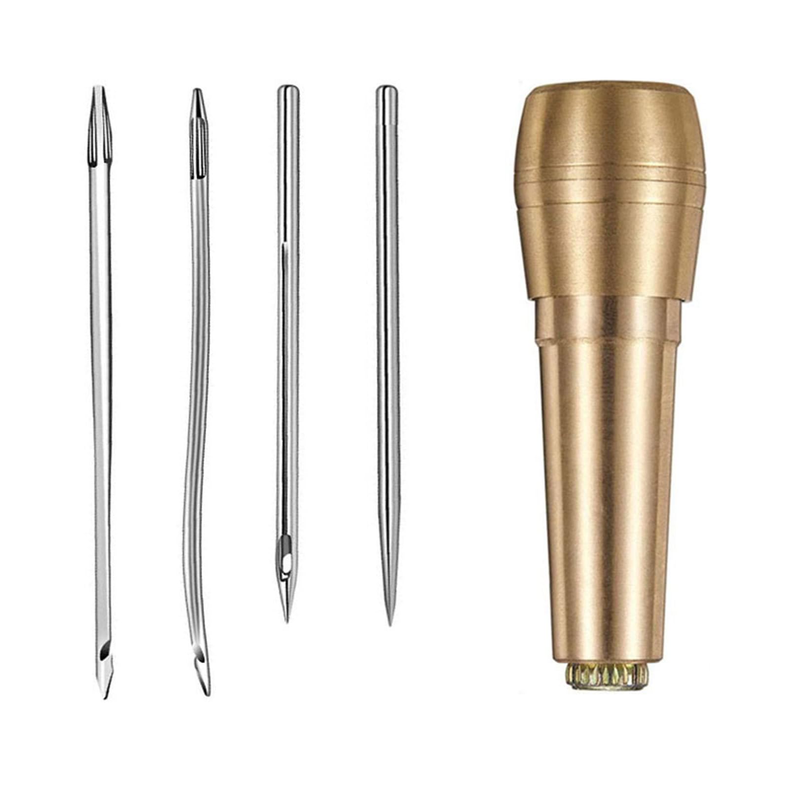 Multifunctional Leather Sewing AWL Tool Set Leather Sewing Needle AWL Metal Handle Shoe Repair Tool Set Leather Working Needle