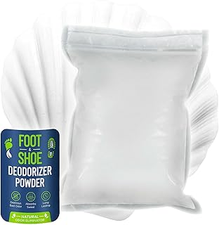 日本製 天然ミネラル100% ホタテ貝殻焼成パウダー 足用デオドラント「驚異の靴用除菌・消臭パウダー（完全国内生産）」詰替え用 150g 靴用除菌・パウダー／チャック付PE袋入り Best Foot Powder／Natural Shoe Deodorizer Powder