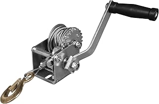 JACK BOSS ハンドウインチ ワイヤー式 600LBS 携帯ウインチ 50mm*7m 鋼ケーブル 手動ウインチ 牽引 荷揚げ 荷締め 雪道 積雪 泥道 林業 固定 TJB600G