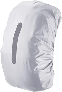 PATIKIL 30-40L防水バックパックレインカバー 滑り止めバックパックカバー 垂直反射ストラップ付き ステイドライ ハイキングキャンプ狩猟用 S シルバートーン