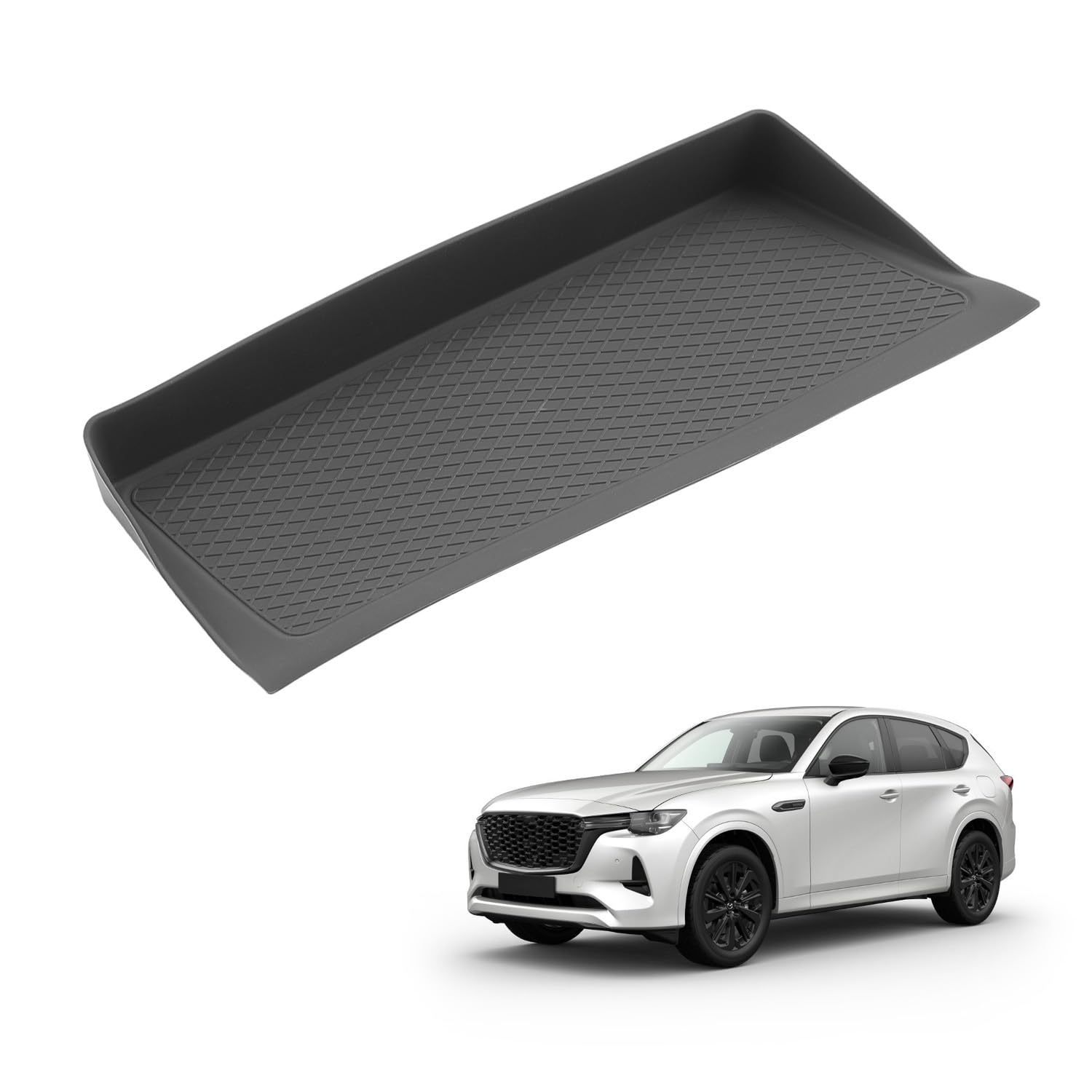 HUAHAO Mazda CX-60 CX-80 Dedicated Just-Place Charging Tray Scratch and Stain Prevention Non-Slip Mat cx60 Wireless Charging Silicone Pad Panel Cover CX-80 Custom Parts Easy Maintenance and Mazda CX-60 KH Series/Mazda CX-80 KL Series