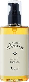 SAKURA&NATURAL ゴールデンホホバオイル 100ml 天然100%無添加 マッサージオイル 保湿 マッサージ 大容量 無臭 ボタニカル 無香料 フェイス ボディ 兼用 ボディオイル キャリアオイル