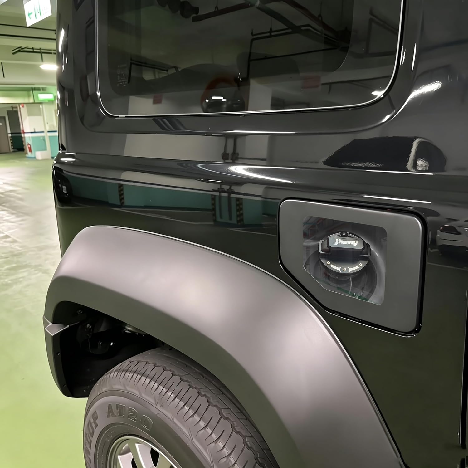 [BIRUWA] Крышка топливного бака JIMNY Jimny, алюминиевая крышка масляного бака Suzuki 6061, ажурная декоративная крышка, крышка для бензинового бака, Открывалка для крышки JIMNY JB64 /JB74, Эксклюзивные аксессуары для экстерьера, Анодная обработка оригинального колпачка (черный) [Продукт параллельного импорта], фото 2