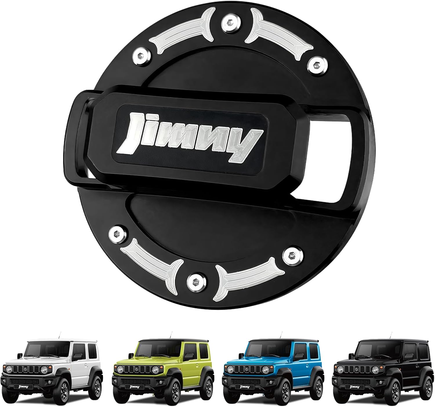 [BIRUWA] Крышка топливного бака JIMNY Jimny, алюминиевая крышка масляного бака Suzuki 6061, ажурная декоративная крышка, крышка для бензинового бака, Открывалка для крышки JIMNY JB64 /JB74, Эксклюзивные аксессуары для экстерьера, Анодная обработка оригинального колпачка (черный) [Продукт параллельного импорта], фото 5