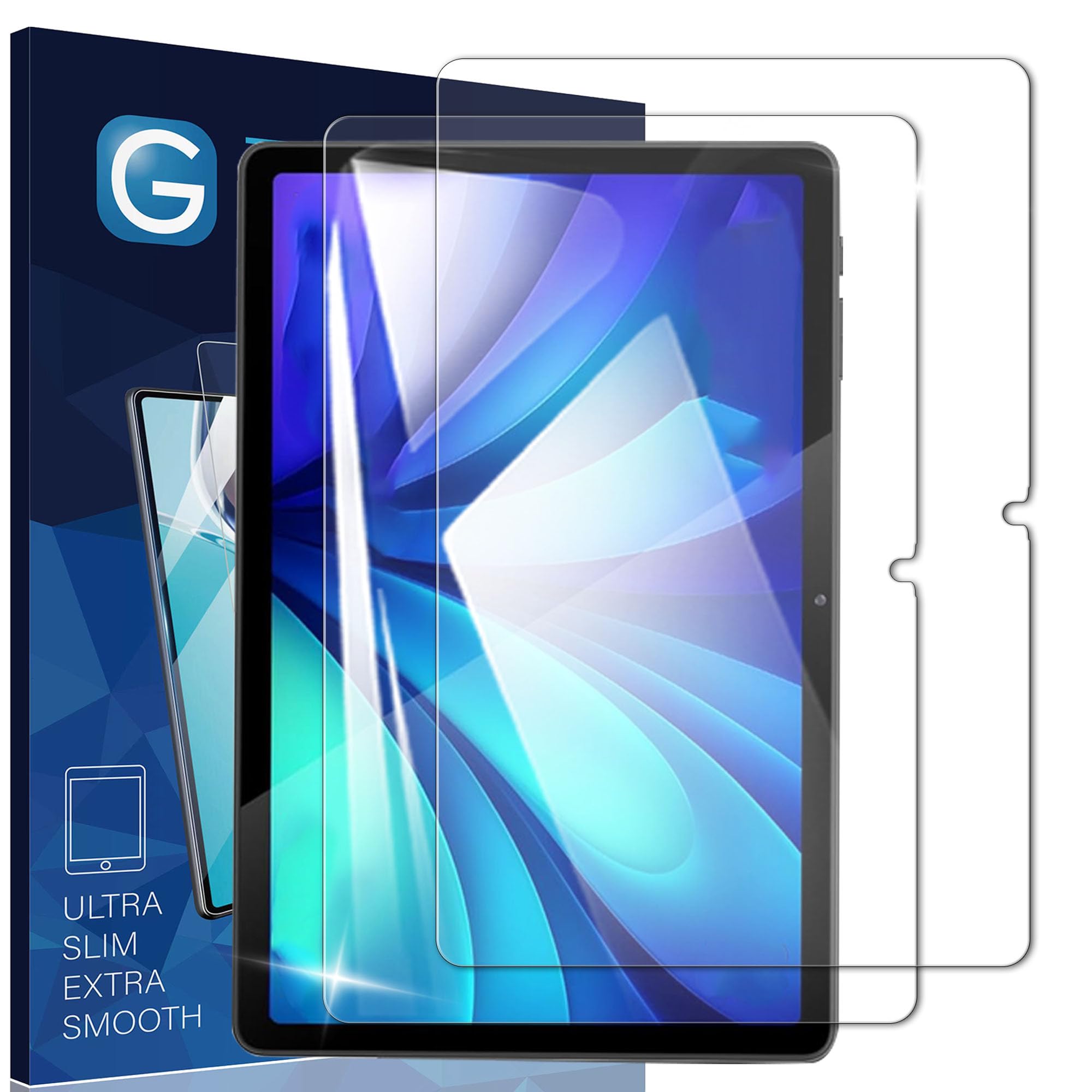 Nutmeg Philips T8015 Glass Film, 11-Inch, PHILIPS T8015 Film, Japanese Asahi Glass Material, Tabwee T50 Protective Film, Tempered Glass, Shock Absorbing, Easy Installation, No Interference, Bubble NU-[2 Pieces] Tabwee T50-11