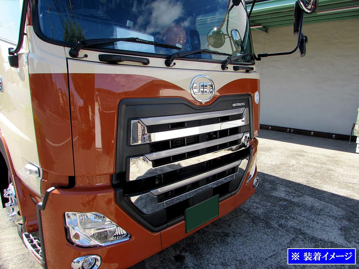 BRIGHTZ UD Trucks Quon super зеркальная поверхность передняя решетка из нержавеющей стали с покрытием 5шт [ TRUCK－L-066] Nissan UD Trucks MA25484, фото 4