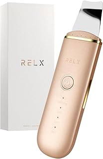 RELX 【上級認定エステティシャン監修】 ウォーターピーリング 美顔器 角栓リムーバー 超軽量70g (日本企業企画) 多機能美顔器 超音波 ems イオン ピーリング クレンジング 毛穴ケア 黒ずみ ギフト プレゼント (ローズゴールド)