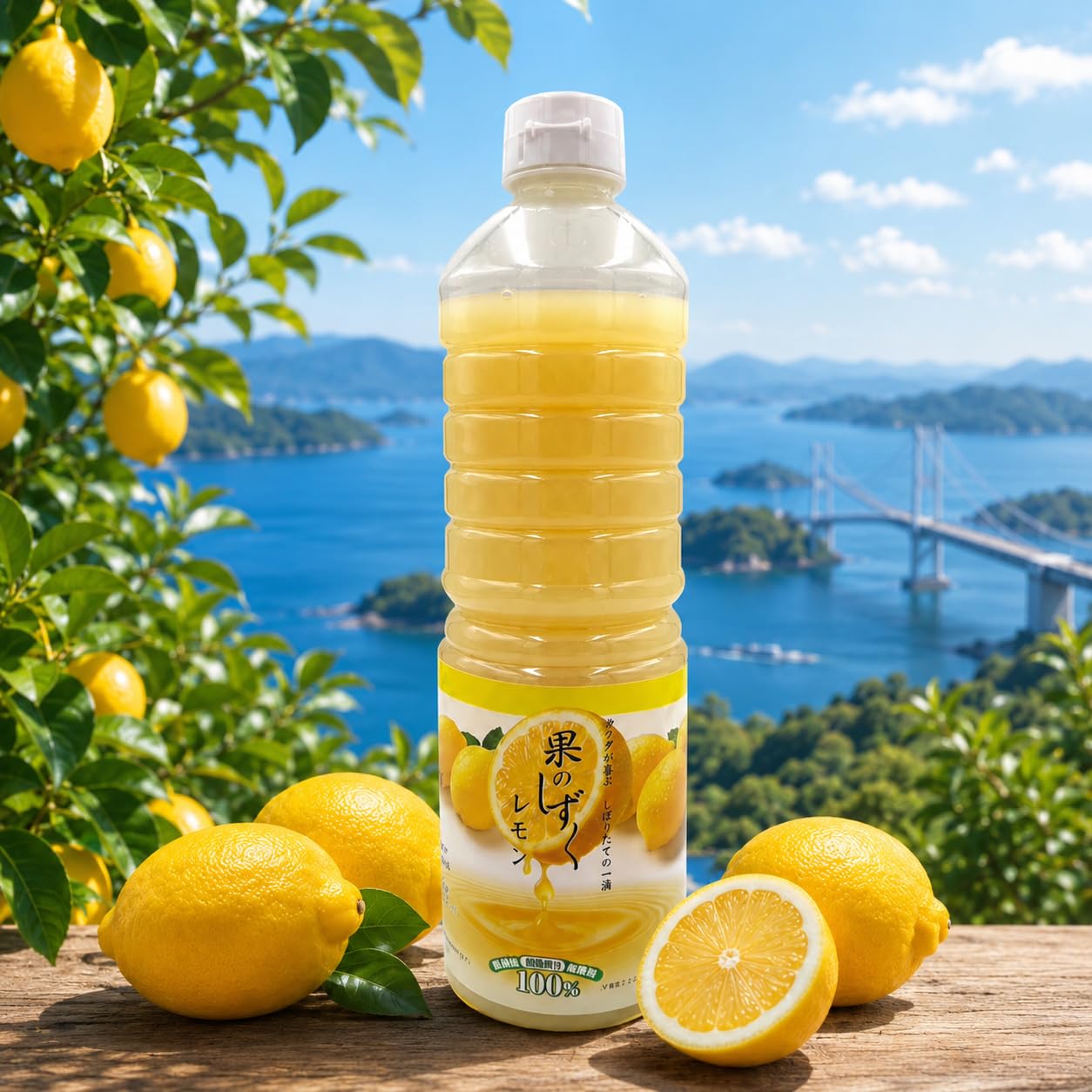 Misawa no Yasai Domestically Produced Lemon Juice, Additive-Free, Setouchi, 100% Fruit Drop Lemon, No Coloring, 500ml, Room Temperature, Whole Squeezed, No Fragrance, No Preservatives or Wax, Straight