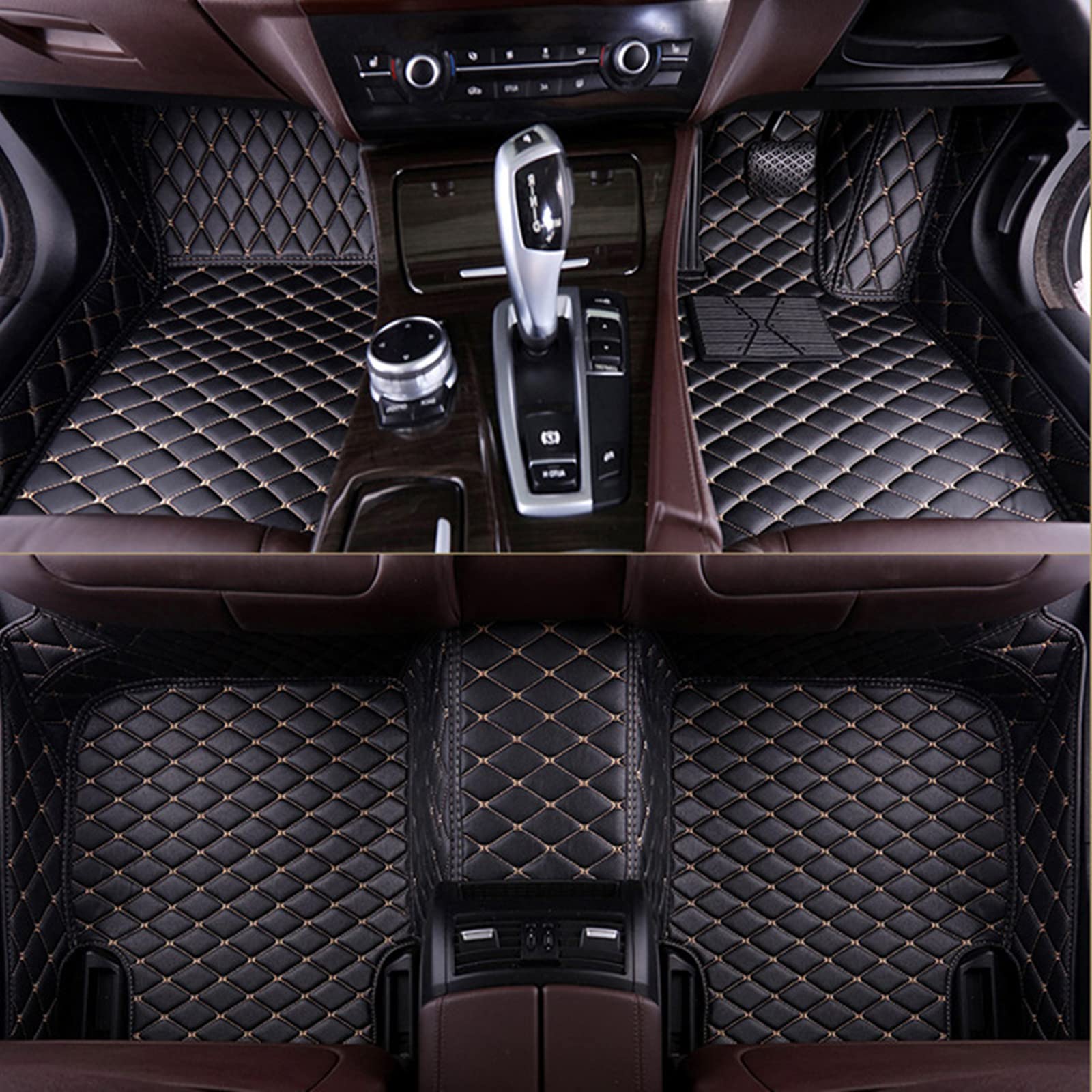 Benz EQS V297 Sedan Dedicated 3D Floor Mat for Benz EQS450+ Mat Car Mat PU Leather Material Scratch Resistant Waterproof Car Accessories Easy Installation セダン EQS450+ Black