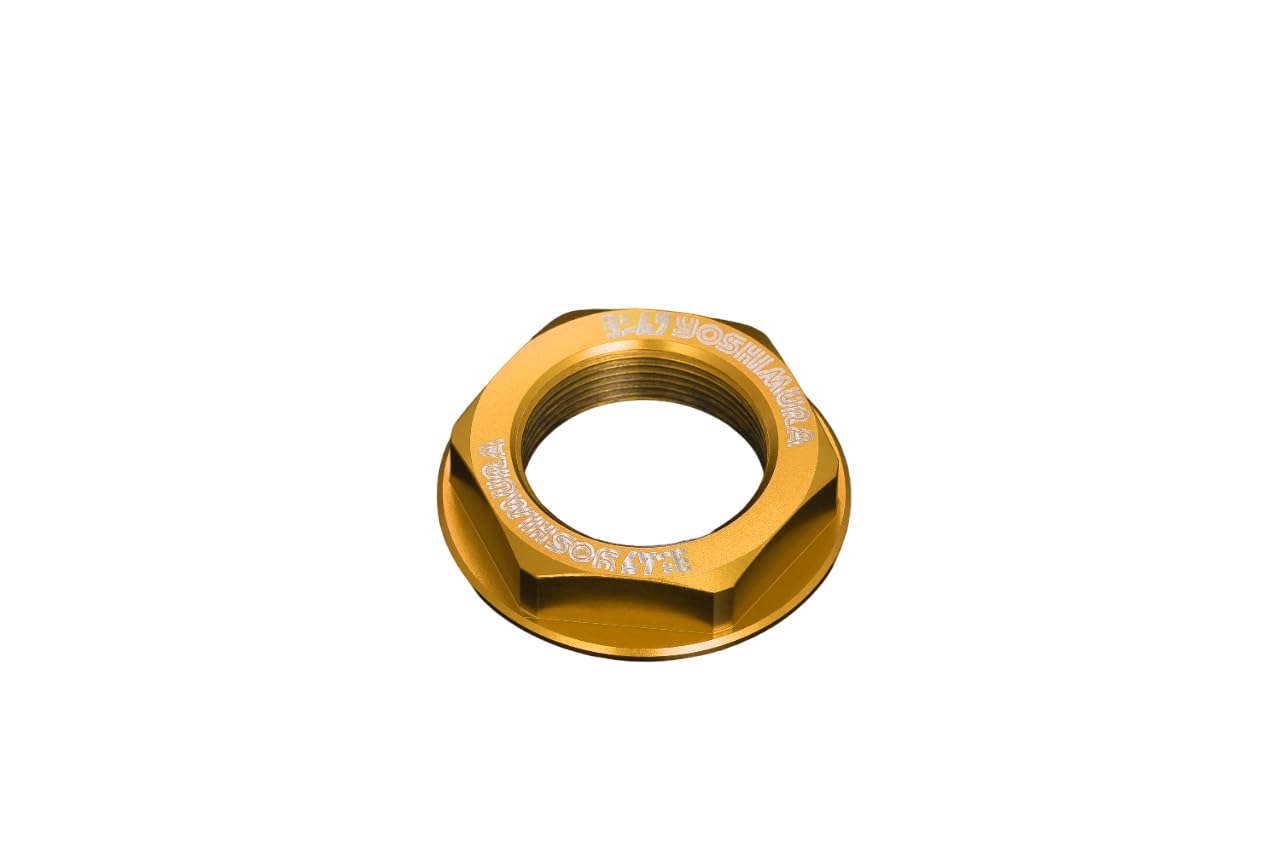 Yoshimura Steering Stem Nut M22xP1.0 Gold YOSHIMURA 623-573-5640 gold M22xP1.0