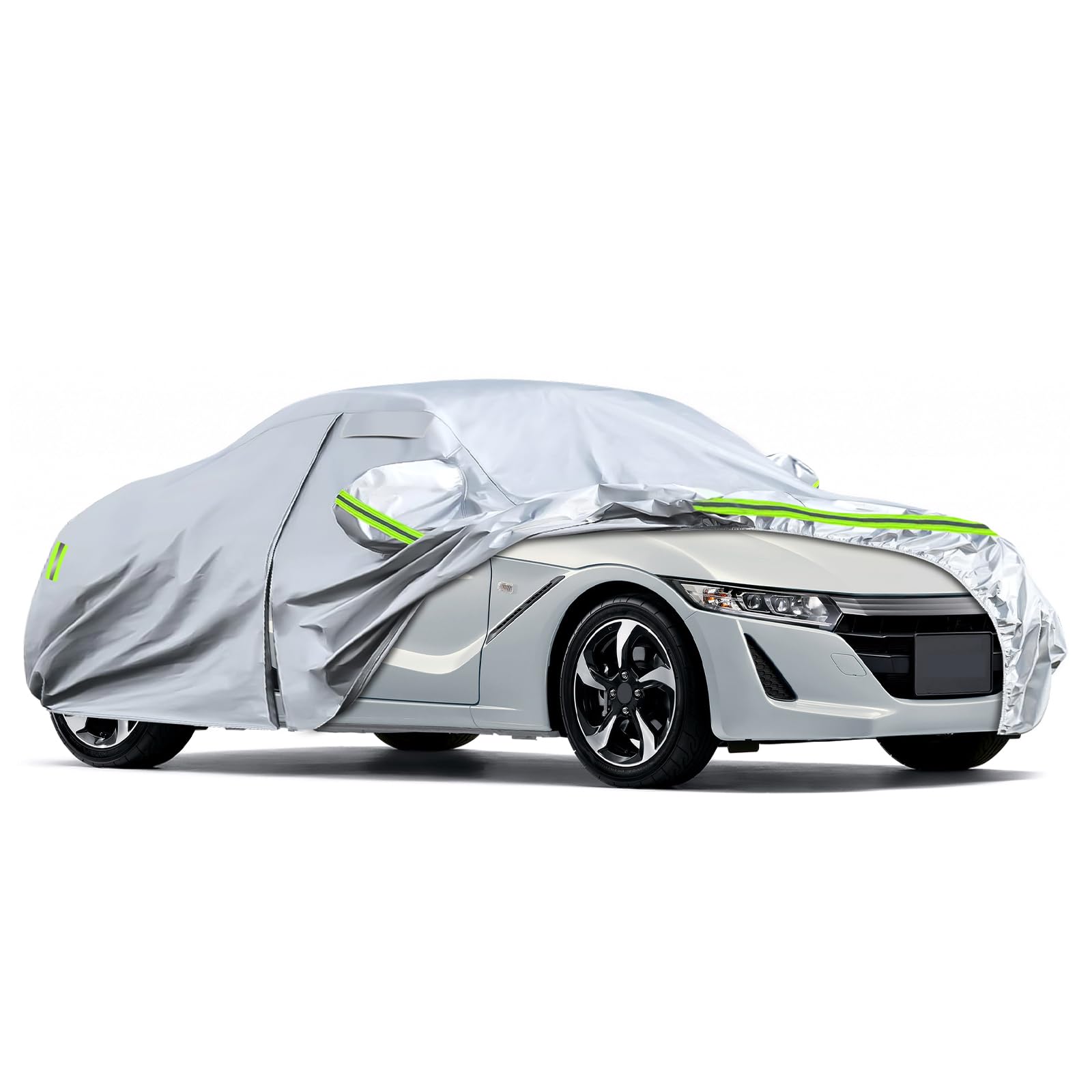 ホンダ S660専用 車カバー 【厚手・防水・UVカット】 2015-2022年型対応 全天候 耐熱防塵 雨/雪/黄砂対策 車庫・屋外兼用 シルバー シルバー ホンダ・S660（2015年～2022年式）
