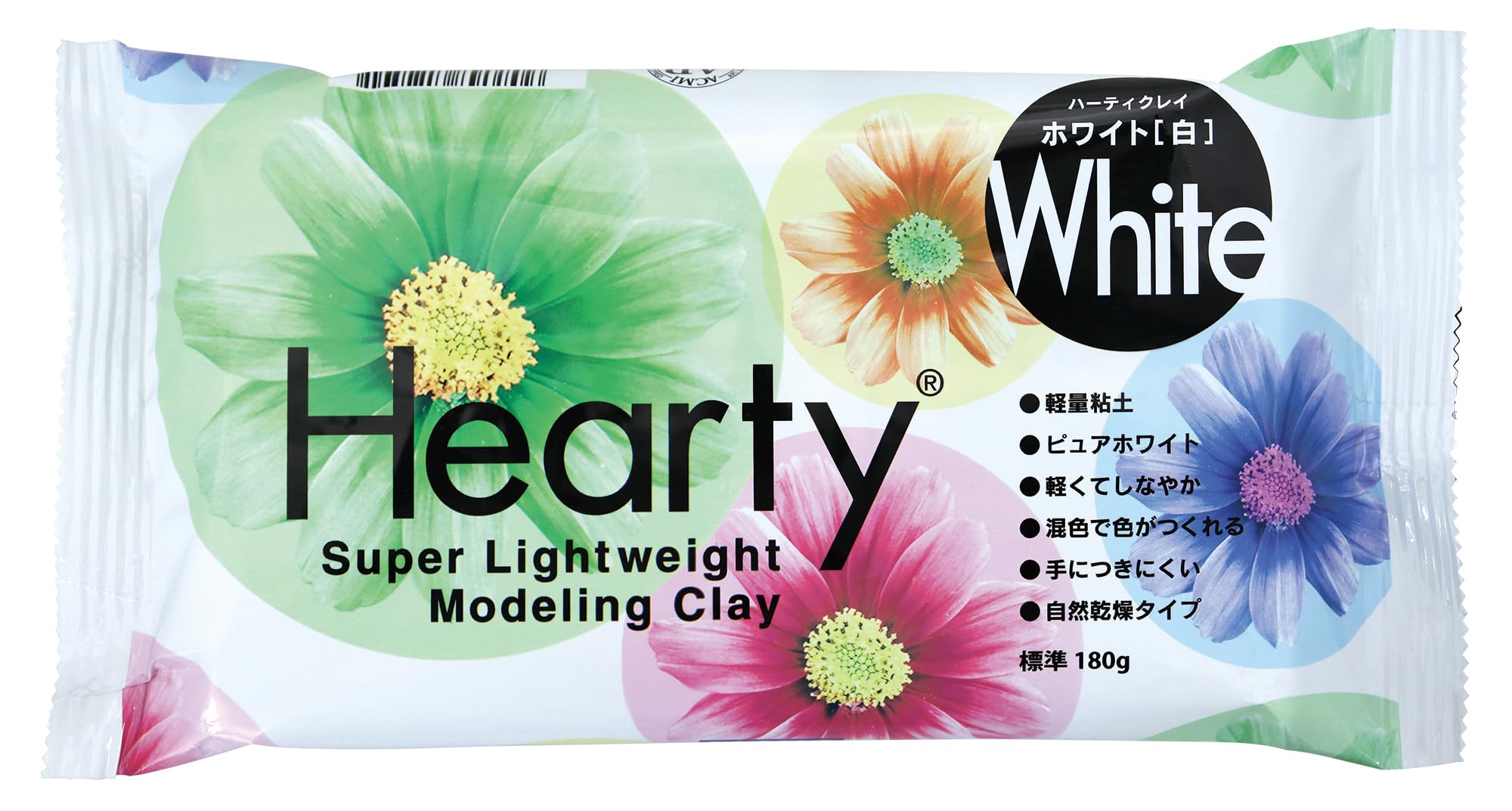 PADICO Lightweight Clay Hearty Clay White 6.3 oz (180 g) 301250 Made in Japan 180g White