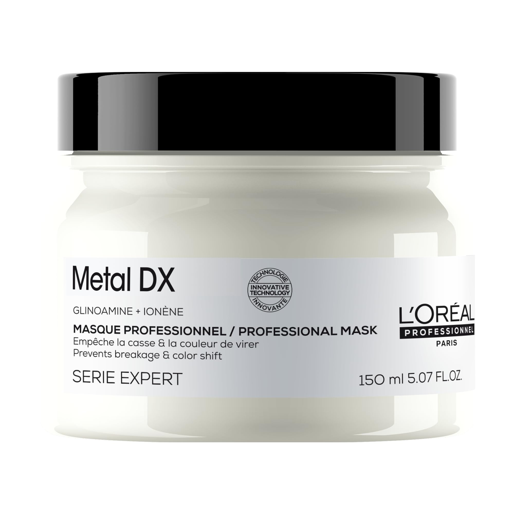 L'Oréal Professionnel Metal DX Mask Hair Treatment for All Hair Types Metal Split End Care Moisturizing Coating Smooth Silky Maintain Beautiful Colored Hair 150mL Mini Size Gift Mask 150ml