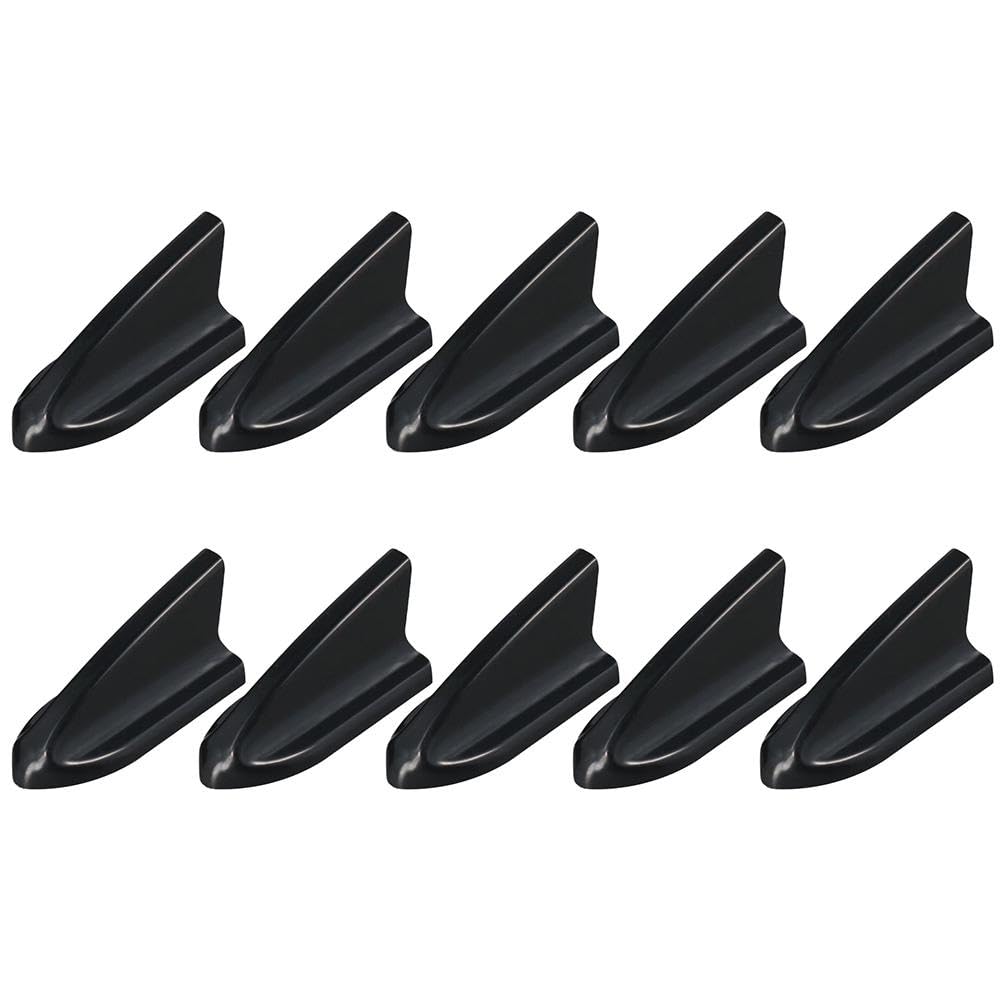 10 pieces of car roof spoilers, self-adhesive tape car body spoiler kit, car self-adhesive roof wing exterior trim accessory (Black)