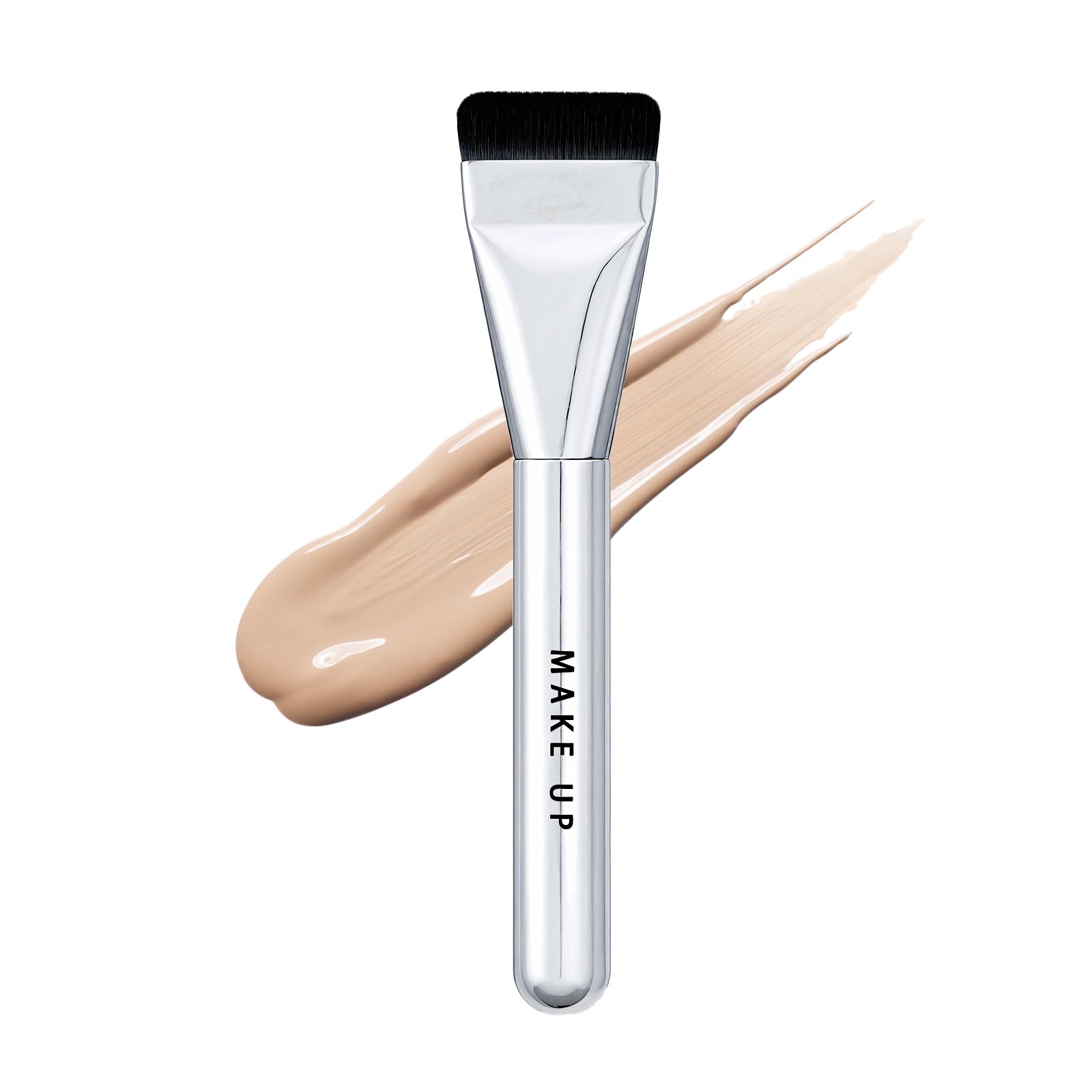 Foundation Brush, Flat Type, Spatula Shape, Compatible with Liquid Foundations, Thinning, Adhesion, Even Finish, Base Makeup, Beginners Makeup Brush 1 x 01# Brush