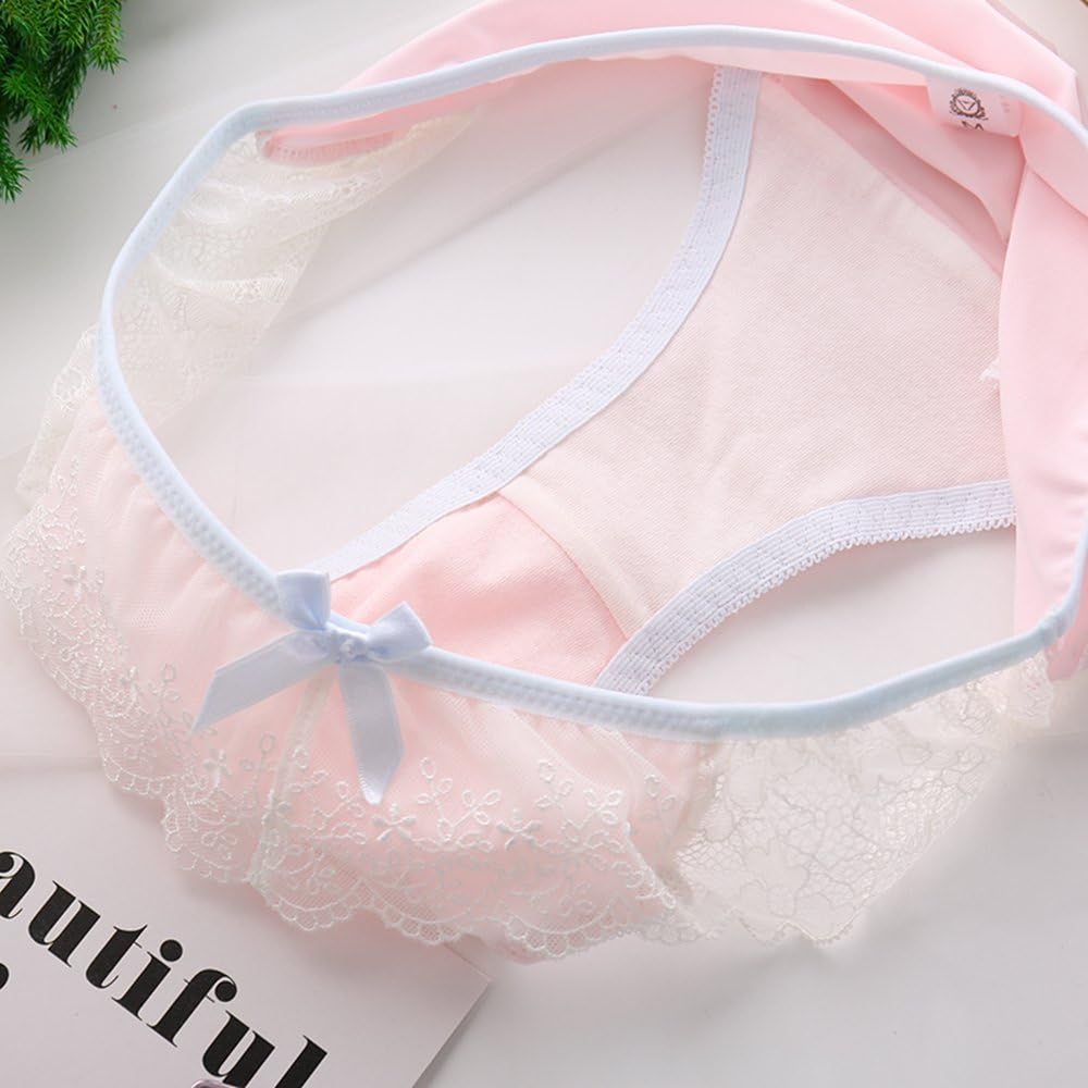 [BOMENYA] ТОМОРИ Дамен-Хешен из магазинов Spitze, Blumenmuster, weich, atmungsaktiv, mit Schleife, niedrige Taille, Слипы для большой семьи, Pink, Größe M : Одежда, обувь и украшения, фото 5