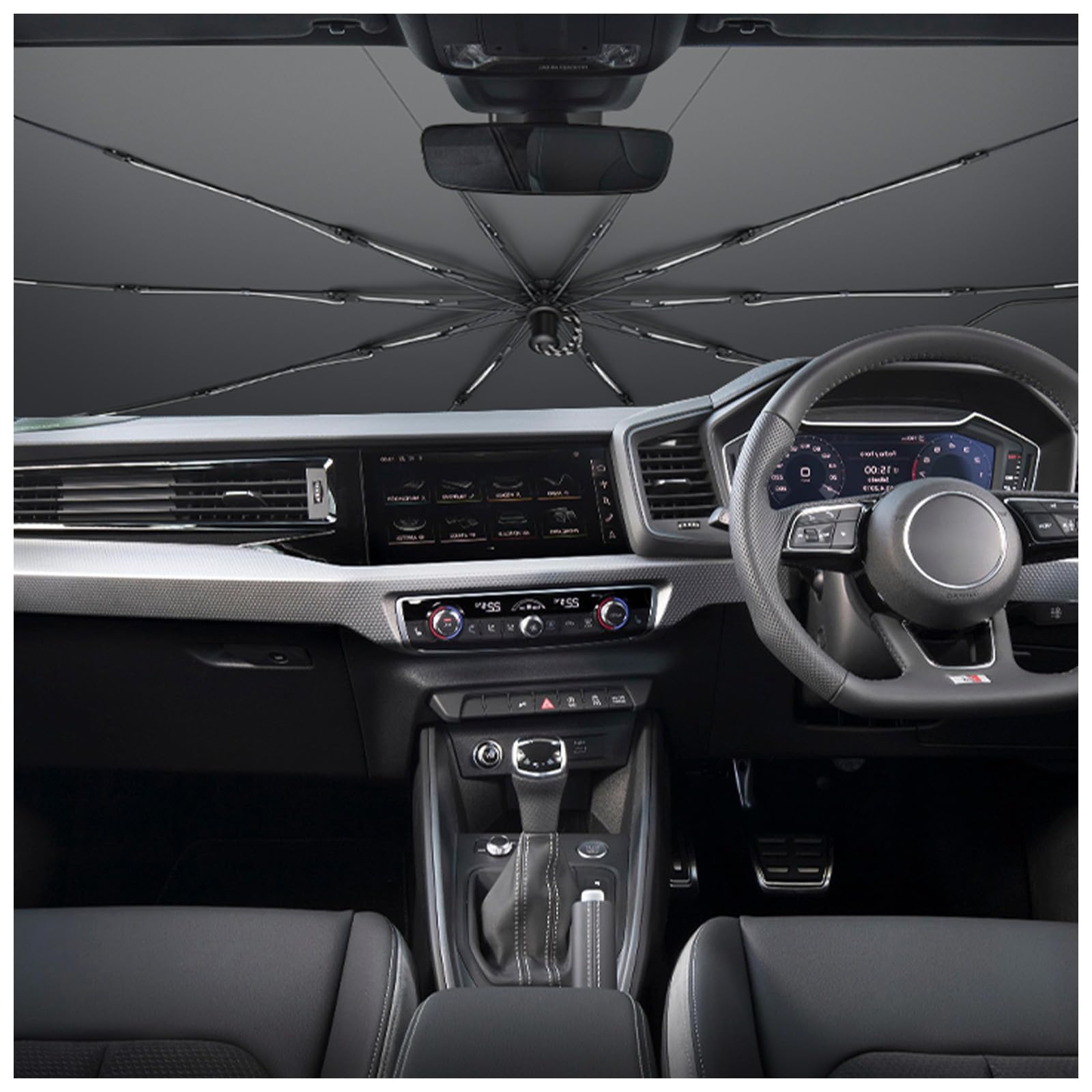 【BIXUAN】2026最新開発 アウディ A1 サンシェード 2代目 GB型 2019年~専用 傘型サンシェード 車 フロント 日除け 暑さ対策 アウディ専用 さんしえーど 折りたたみ 遮光シート 日焼け防止 断熱 車用 Audi A1 車内泊 カー用品 カスタムパーツ アウディ A1[傘型]