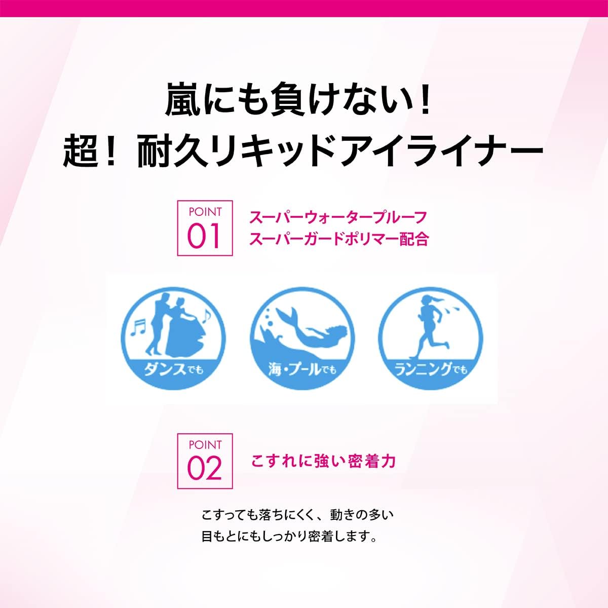 Жидкая подводка для глаз Heroine Make Impact Super WP 01, черная как смоль, 2,5 г, Водостойкая, по рецепту, фото 3