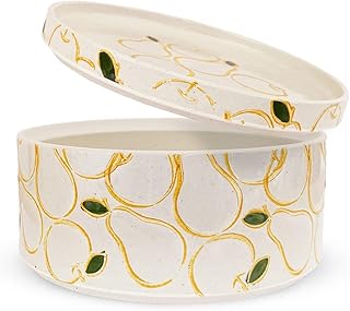 ジェイキッチンズ 勲山窯 おひつ 2合 電子レンジ対応 二色ピアー イエロー φ18x9.5cm 陶器 キャニスター L 食洗機対応 北欧 風 波佐見焼 日本製