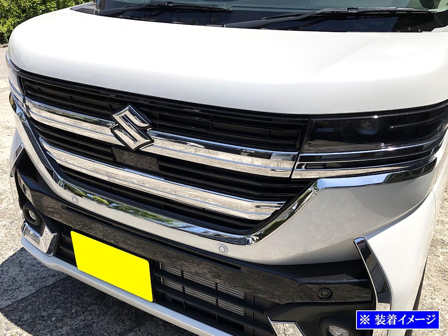 BRIGHTZ Spacia custom MK54S MK94S супер зеркальная поверхность решетка из нержавеющей стали с покрытием под молл 3ШТ 【GRI－COV－M－138】 MK54 MK94 MK 54 94, фото 4