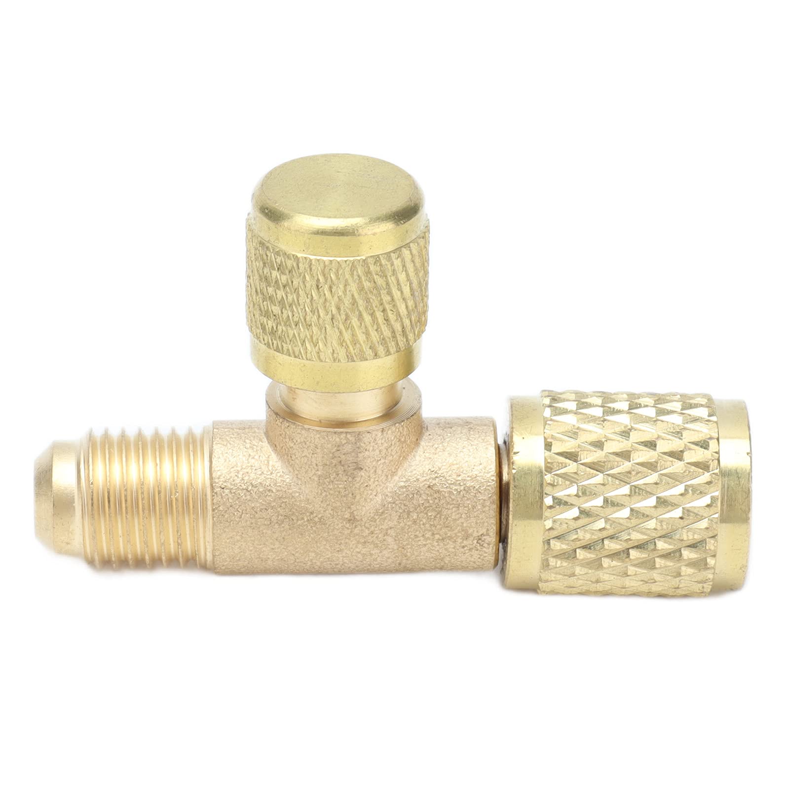 Acogedor 1/4 SAE Refrigerant Fill Valve, HVAC Air Conditioning Exhaust Purge Valve Core Adapter for R22 R12 R134a Refrigerant Fill and Vacuum