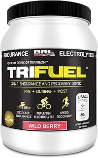 3-in-1 Endurance and Recovery Drink - formerly EnduraFuel, Wild Berry, 900 Grams by BRL Sports Nutrition