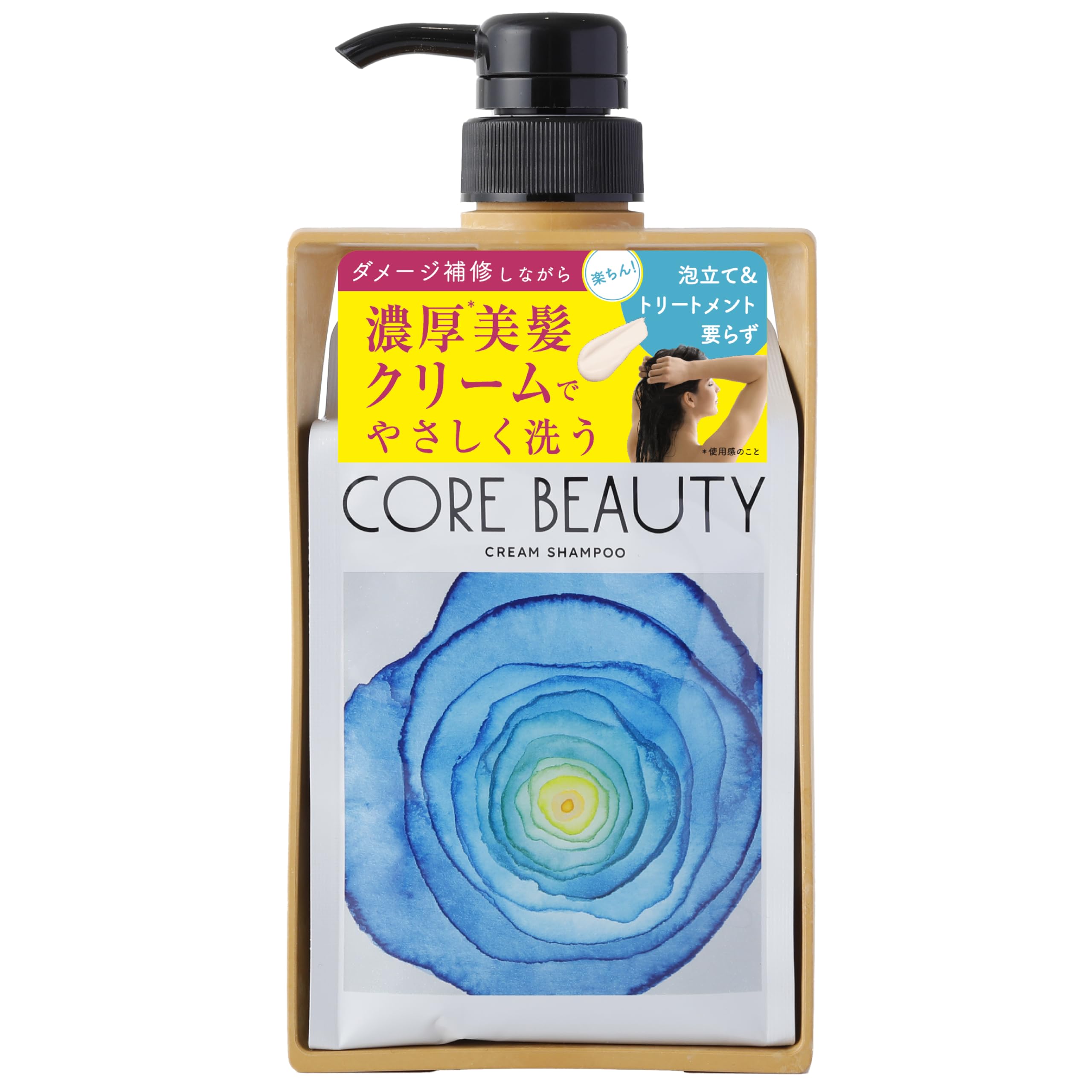 Core Beauty Cream Shampoo, Fresh Lemon and Gentle Tea Scent, 15.2 oz (450 g) 450g
