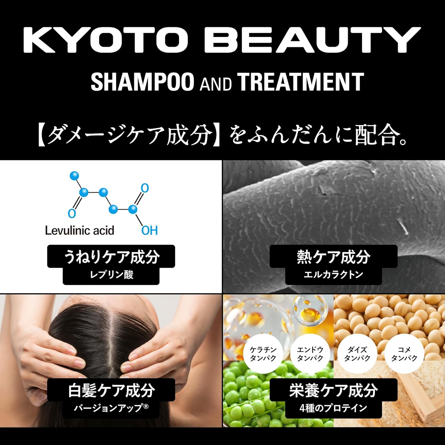 Шампунь для волос Kyoto Beauty【Кератиновый】Salon exclusive для ухода за волнистыми вьющимися волосами PDRN Azuren Beauty Hair Gift Подарочный сувенир 300 мл, фото 5