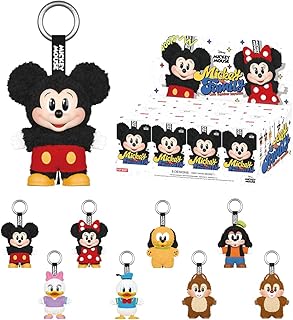 POP MART Mickey Family Cute Together Keychain Series Figures【アソートボックス 8ピース】 ポップマート ガチャガチャ ブラインド ボックス フィギュア プラモデル プレミアム おもちゃ PVC ソフビ オリジナル キャラクター 誕生日 プレゼント
