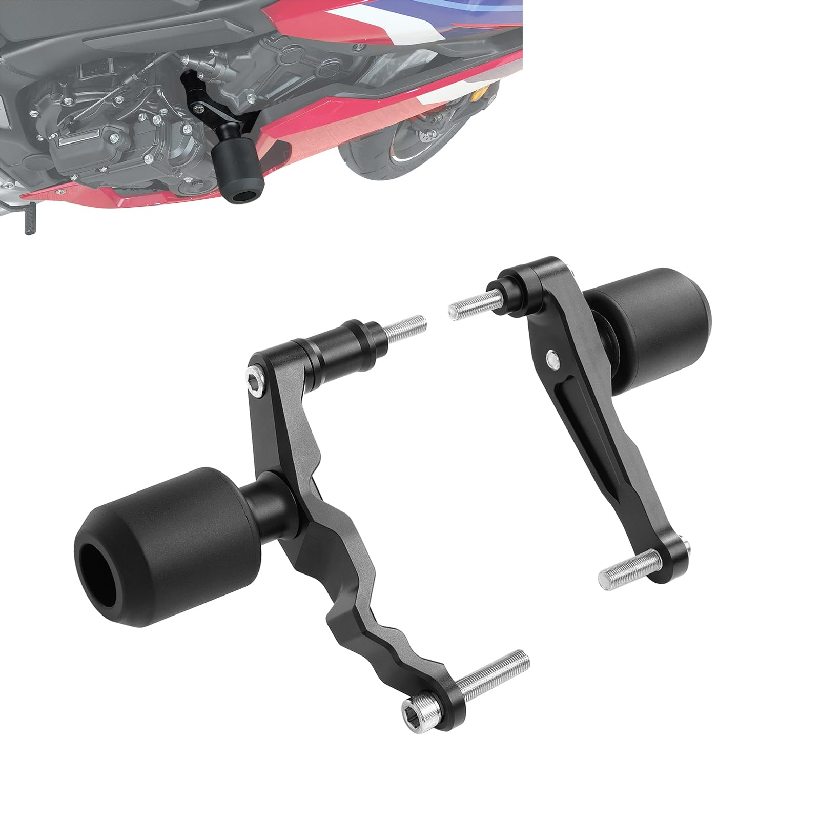 Motorcycle Frame Sliders - For Honda CB650R CBR650R E-Clutch 2024-2025 Aluminum Bike Slider Engine Fairing Guard Bar Motorcycle Protection