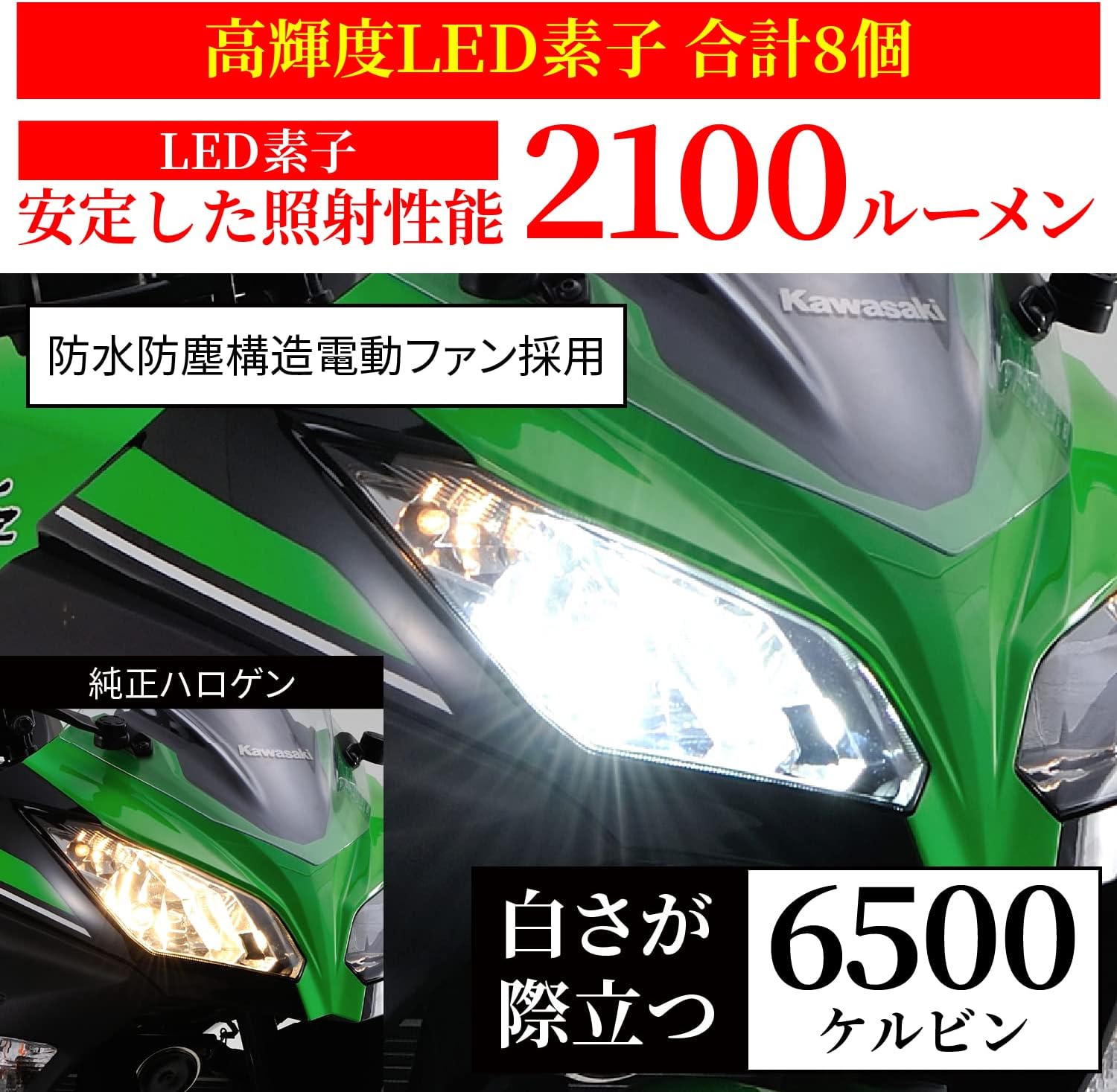 Велосипедная светодиодная фара Daytona H7 2100 люмен BELLOF Precious Ray Z 6500K (белый цвет) 97897, фото 4