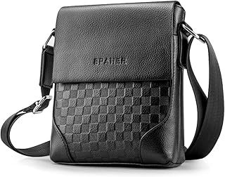 SPAHER ショルダーバッグ メンズ PU レザー 斜めがけ 縦型 メッセンジャーバッ 肩掛けカバン 多機能 防水 小さめ ビジネス バッグ 通勤 出張