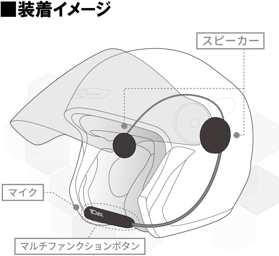 Bluetooth-гарнитура CIEL (Сиэль) solo mate jet (летняя модель 2025 года), динамик Hi-Fi, музыка для мотоциклетного шлема. возможно прослушивание входящего вызова, ответ на внутренний вызов, поддержка сертификации TELEC, CL-T5S-JT, фото 8