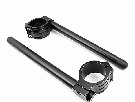 31/33/35/37/39 / 41mm Fork Clip-on Handlebar CNC Riser Regular Handlebar (37, Black) 37 Black