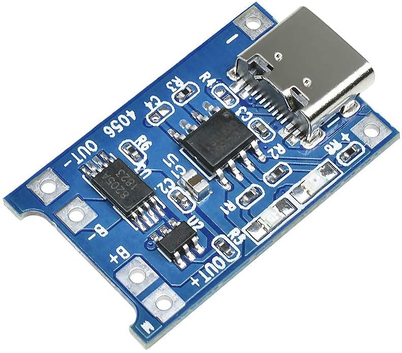 Aidepen 10 шт. комплект TP4056 Type-C USB 5V 1A Модуль зарядного устройства для литиевой батареи Type-C Зарядная плата с двойной функцией защиты, фото 5