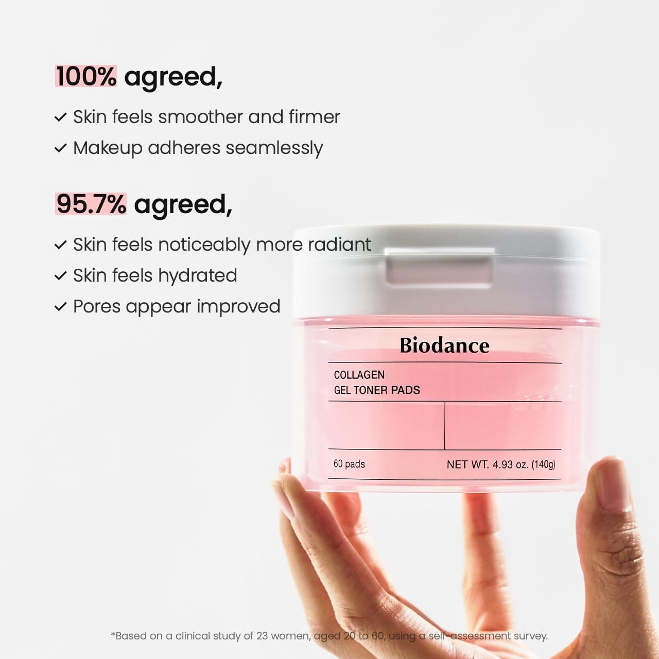 Тональные подушечки с коллагеновым гелем Biodance (60 листов)|Упругость, блеск, уход за порами, Эластичность|Салфетки❘Ежедневная упаковка/ Корейская косметика, фото 6