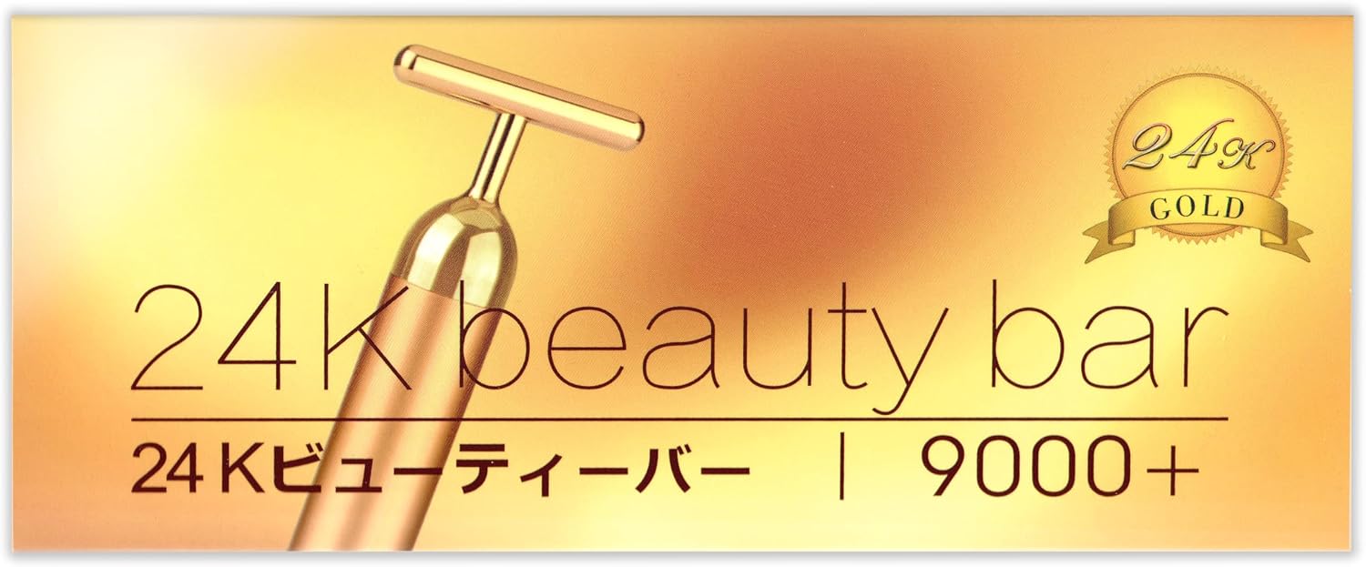 Ролик для лица Beauty Bar 24K 9000 + 24kgold для подтяжки лица в Т-образной форме 24k 9000+, фото 2