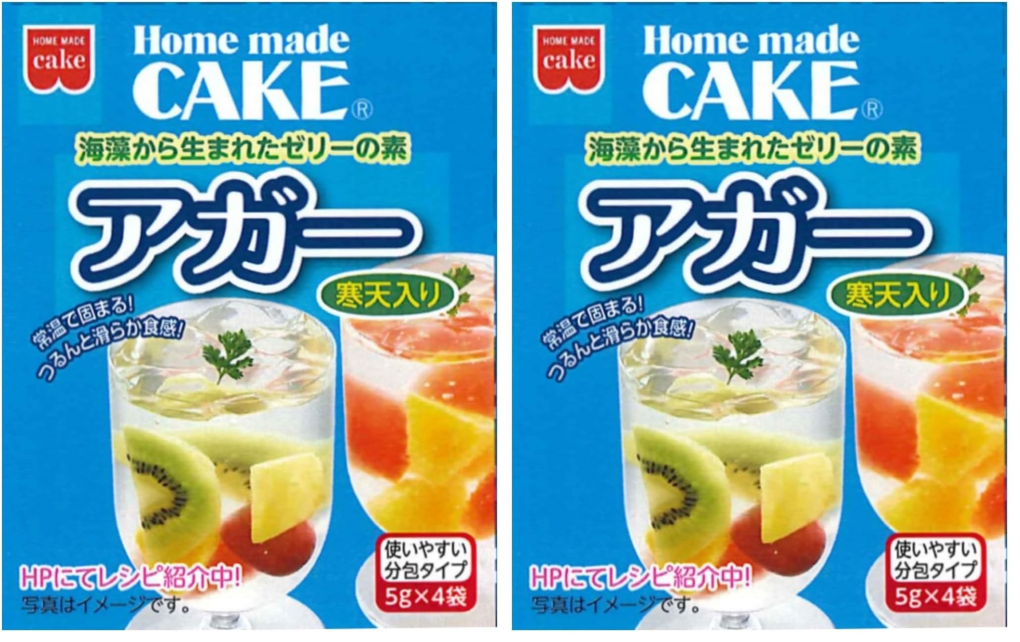 Homemade Kyoritsu Foods Jelly Raw (Agar), 0.7 oz (20 g) (x 2) Pack of 2