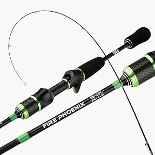 NOSTA 超軽量カーボンファイバー釣り竿, ULアクション, 1.5-1.8m, 2-6LB、スピニング/ベイトロッド