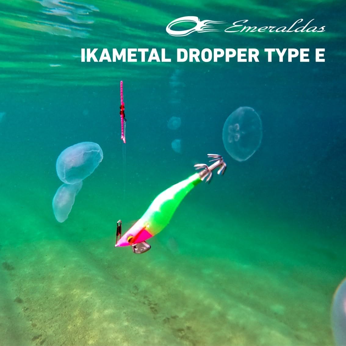 Металлическая капельница для арбуза Daiwa Emerald Watermelon, тип Egi, № 1,8 - 2,5 различных размеров, KM-Came Lazy Green, № 1,8, фото 2